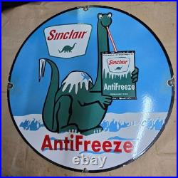 Sinclair Anti-freeze Porcelain Enamel Sign 29 X 29 Inches