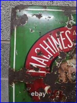 Singer sewing Machine Enamel Sign Belgian Vintage Antique