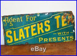 Slaters Tea enamel sign advertising mancave garage metal vintage retro kitchen a