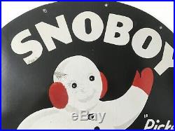 Snoboy Picked for Flavor Porcelain Enamel Sign Vintage Classic 23 Diameter