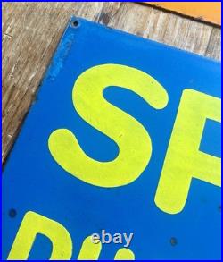 Spratts Biscuits Advertising Enamel Sign Old Vintage Metal Pet Original Retro