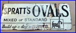 Spratts Enamel Advertising Sign Vintage