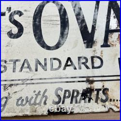 Spratts Enamel Advertising Sign Vintage