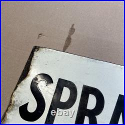 Spratts Enamel Advertising Sign Vintage