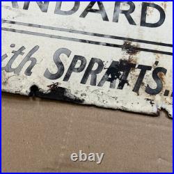 Spratts Enamel Advertising Sign Vintage