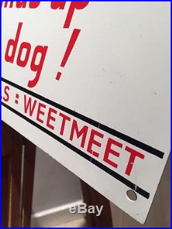 Spratts Enamel Paint Sign Original Old Collectable Avertising Vintage Dog Food