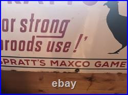 Spratts Enamel Strong Broods Sign Rare Vintage Advertising like spillers