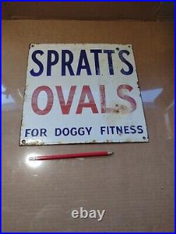 Spratts Ovals For Doggy Fitness Original Enamel Sign
