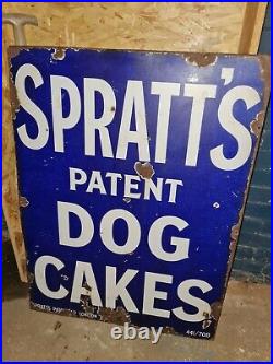 Spratts Patent Dog Cakes Original Enamel Sign