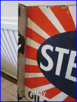 Sternol oil and greases enamel sign. Vintage sign. Garage sign. Petrol. Oil