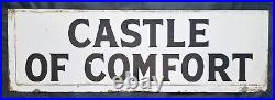Stocal Enamels Ltd of Burton Vintage Enamel Sign'Castle of Comfort'- 28 x 9
