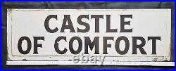 Stocal Enamels Ltd of Burton Vintage Enamel Sign'Castle of Comfort'- 28 x 9