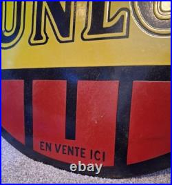 Stock Dunlop French Double Sided Enamel Sign (Original, Scarce, 50cm approx.)