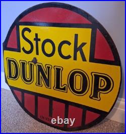 Stock Dunlop French Double Sided Enamel Sign (Original, Scarce, 50cm approx.)