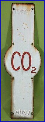 Stunning Vintage Enamel CO2 Fire Extinguisher Pyrene Company Wall Sign