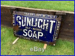 Sunlight Soap Enamel Sign Vintage