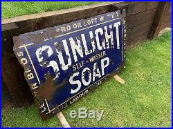 Sunlight Soap Enamel Sign Vintage