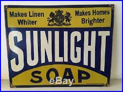 Sunlight Soap Porcelain Enamel Sign Vintage Classic Great Condition