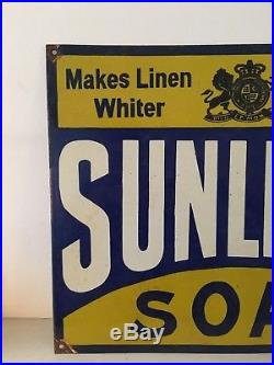 Sunlight Soap Porcelain Enamel Sign Vintage Classic Great Condition