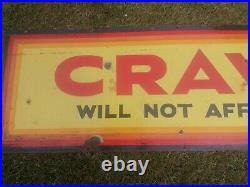 Superb Vintage Large Enamel CRAVEN A, Cigarettes sign 5 ft 4 inches long scarce