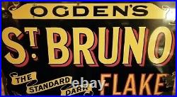Superb vintage Ogden's St Bruno Flake enamel sign
