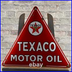 TEXACO Enamel Sign 22.4x19.7 (57x50cm) Nice Motor Oil Garage Vintage Decoration TEXACO Enamel Sign 22.4x19.7 (57x50cm) Nice Motor Oil Garage Vintage Decoration