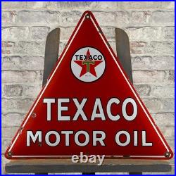 TEXACO Enamel Sign 22.4x19.7 (57x50cm) Nice Motor Oil Garage Vintage Decoration