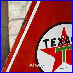TEXACO Enamel Sign 22.4x19.7 (57x50cm) Nice Motor Oil Garage Vintage Decoration