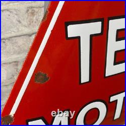 TEXACO Enamel Sign 22.4x19.7 (57x50cm) Nice Motor Oil Garage Vintage Decoration