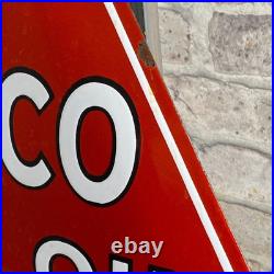 TEXACO Enamel Sign 22.4x19.7 (57x50cm) Nice Motor Oil Garage Vintage Decoration TEXACO Enamel Sign 22.4x19.7 (57x50cm) Nice Motor Oil Garage Vintage Decoration
