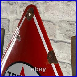 TEXACO Enamel Sign 22.4x19.7 (57x50cm) Nice Motor Oil Garage Vintage Decoration TEXACO Enamel Sign 22.4x19.7 (57x50cm) Nice Motor Oil Garage Vintage Decoration