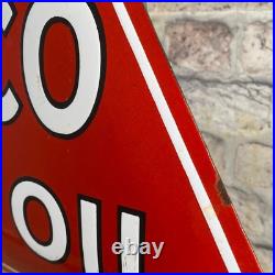 TEXACO Enamel Sign 22.4x19.7 (57x50cm) Nice Motor Oil Garage Vintage Decoration