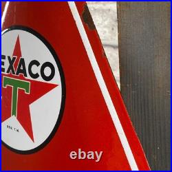 TEXACO Enamel Sign 22.4x19.7 (57x50cm) Nice Motor Oil Garage Vintage Decoration