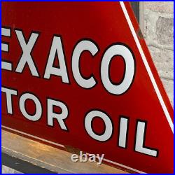 TEXACO Enamel Sign 22.4x19.7 (57x50cm) Nice Motor Oil Garage Vintage Decoration TEXACO Enamel Sign 22.4x19.7 (57x50cm) Nice Motor Oil Garage Vintage Decoration