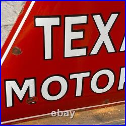 TEXACO Enamel Sign 22.4x19.7 (57x50cm) Nice Motor Oil Garage Vintage Decoration