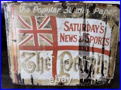 THE PEOPLE Vintage Enamel Sign For Sale Original