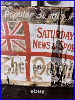 THE PEOPLE Vintage Enamel Sign For Sale Original