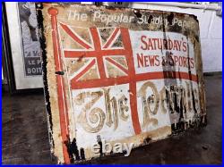 THE PEOPLE Vintage Enamel Sign For Sale Original