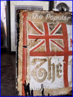 THE PEOPLE Vintage Enamel Sign For Sale Original
