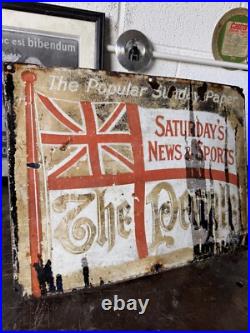 THE PEOPLE Vintage Enamel Sign For Sale Original