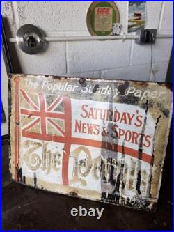 THE PEOPLE Vintage Enamel Sign For Sale Original