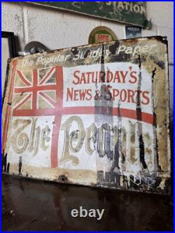 THE PEOPLE Vintage Enamel Sign For Sale Original