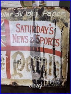 THE PEOPLE Vintage Enamel Sign For Sale Original