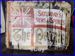 THE PEOPLE Vintage Enamel Sign For Sale Original