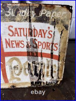 THE PEOPLE Vintage Enamel Sign For Sale Original