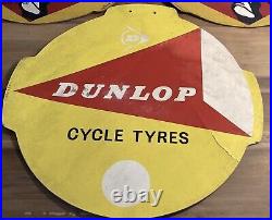 THREE 1960s Vintage Hard board Advertising Sign. Two MICHELIN & one DUNLOP