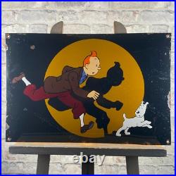 TINTIN Enamel Sign 23.6x15.7 (60x40cm) Nice Retro Vintage Cartoon Handmade Sign TINTIN Enamel Sign 23.6x15.7 (60x40cm) Nice Retro Vintage Cartoon Handmade Sign