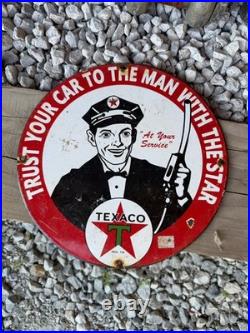 Texaco 20 x 20 Original Enamel Sign