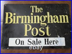 The Birmingham Post On Sale Here Vintage Sign