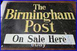 The Birmingham Post On Sale Here Vintage Sign